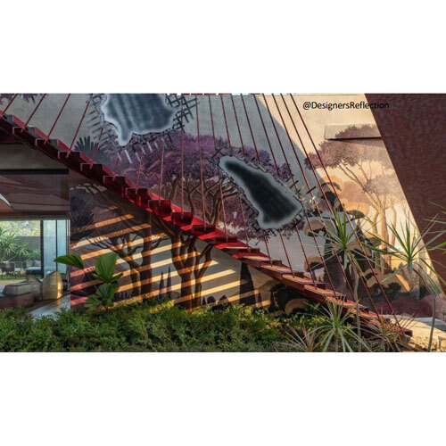 Cutwork & Hand Painting For Abstract Railing
