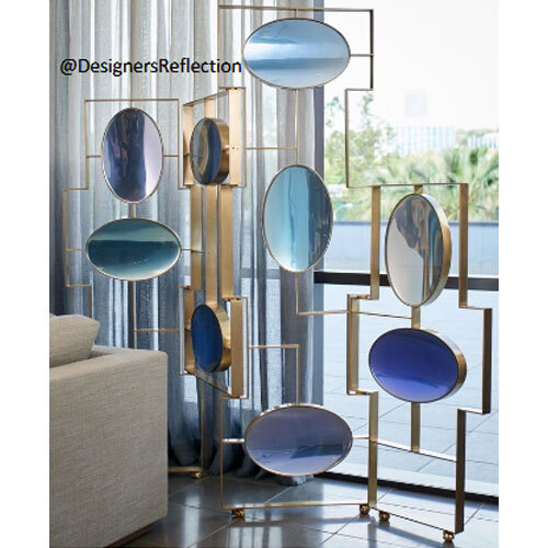 Metal & Painted Glass Partition