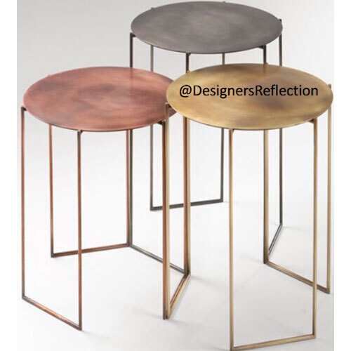 Metal Table Set In Hand Painted Finish