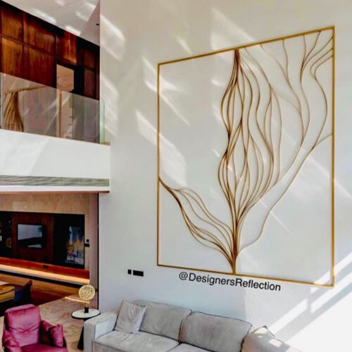 Metal Wavey Double Ceiling Abstract Wall Art