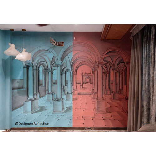 Arches & Columns Shade Painting On Wall