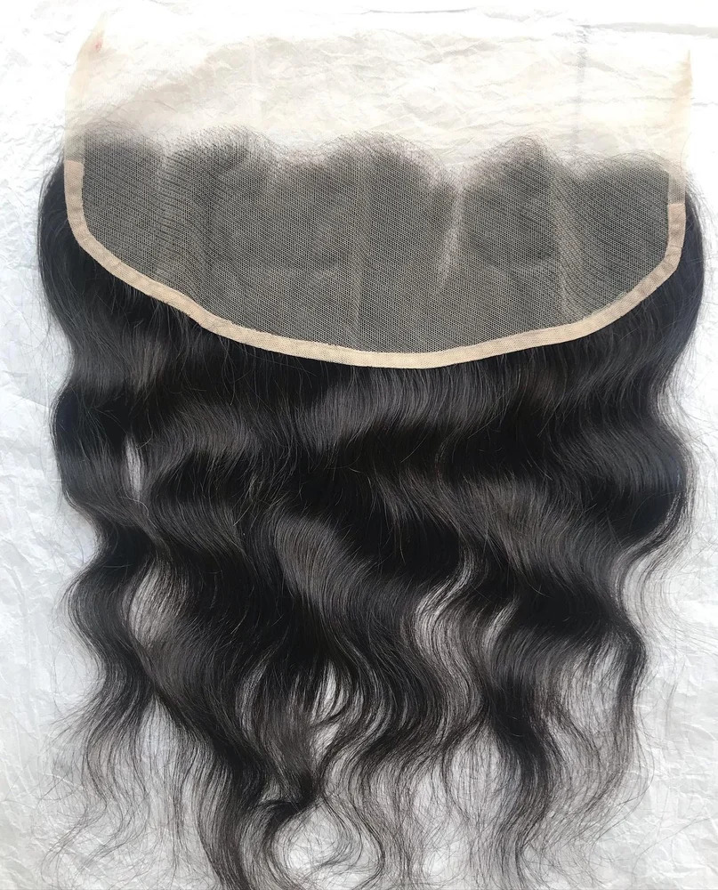 Black Natural Color HD Lace 13x6 Wavy Frontal Human Hair Vendor, Hair Grade: 10A, Packaging Size: 10