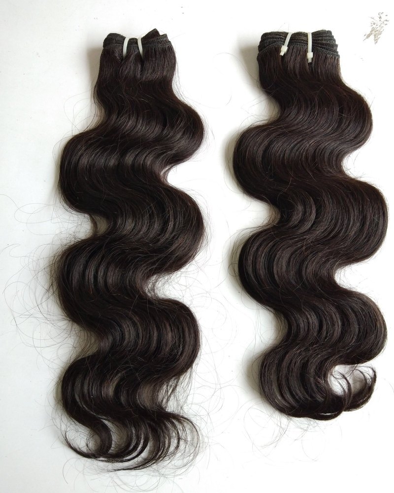 Unprocessed Indian Virgin Body Wave Hair Clear Poly Bags Pack Size: Available 6-40 Inches