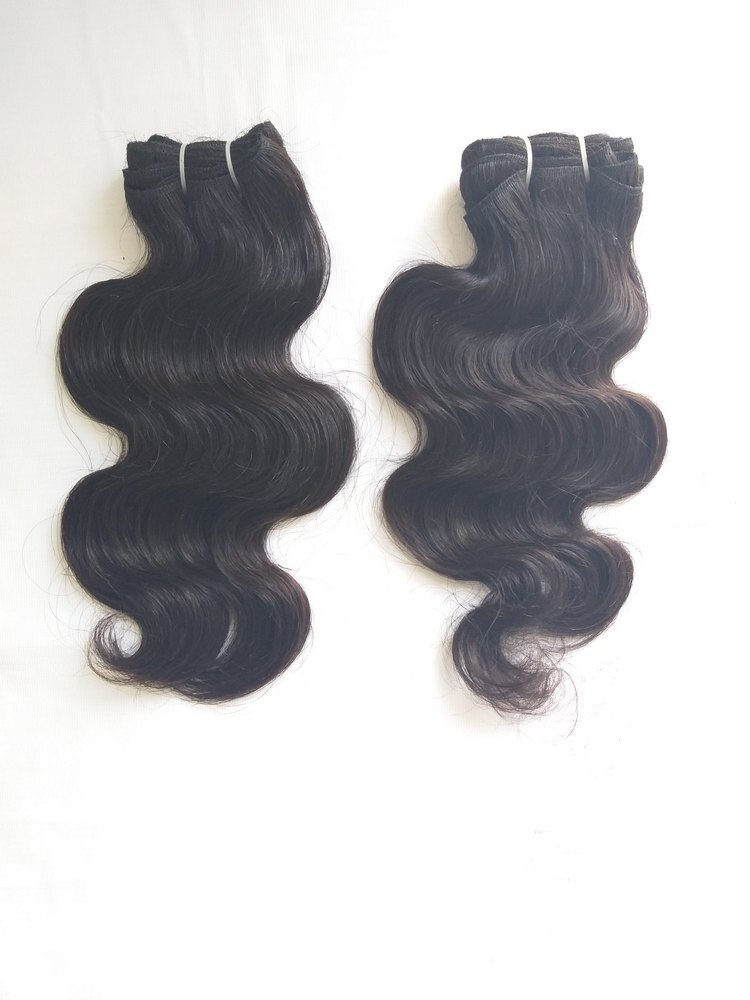 Unprocessed Indian Virgin Body Wave Hair Clear Poly Bags Pack Size: Available 6-40 Inches
