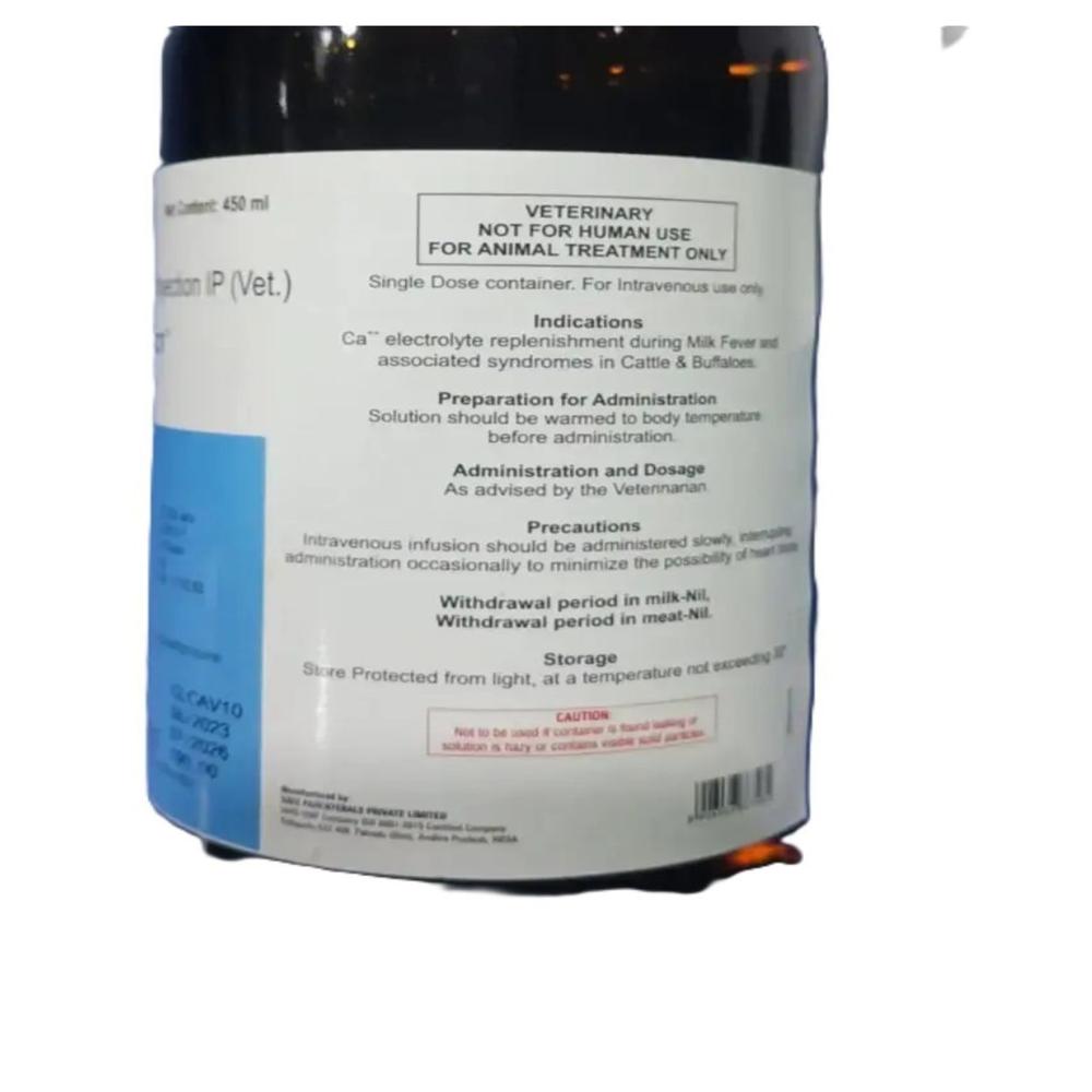 Calject Calcium Borogluconate Injection 450ml - Packaging Type: Box