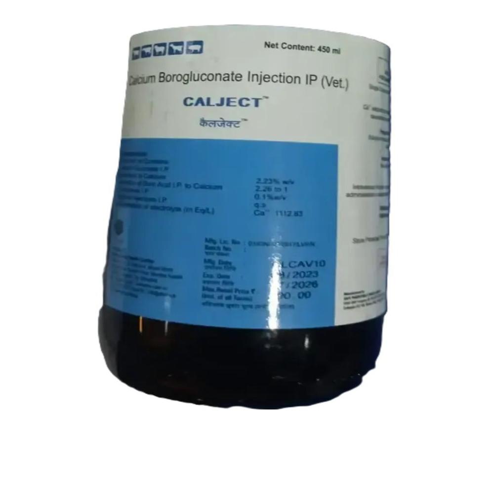 Calject Calcium Borogluconate Injection 450ml - Packaging Type: Box