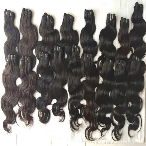 Indian Body Wave Virgin Human Hair Bundle Weft Hair Extension Sew In Weaving