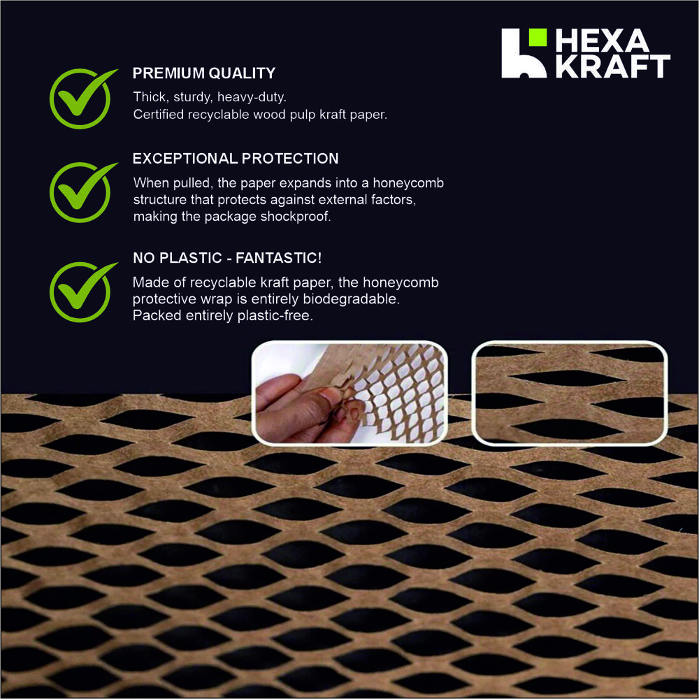 Honeycomb Paper Wrap For Secure Shipping - Color: Brown