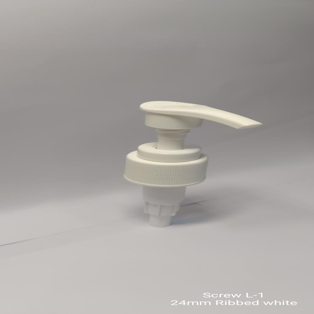 Screw Lock L-1 24mm Ribbed White Dispenser