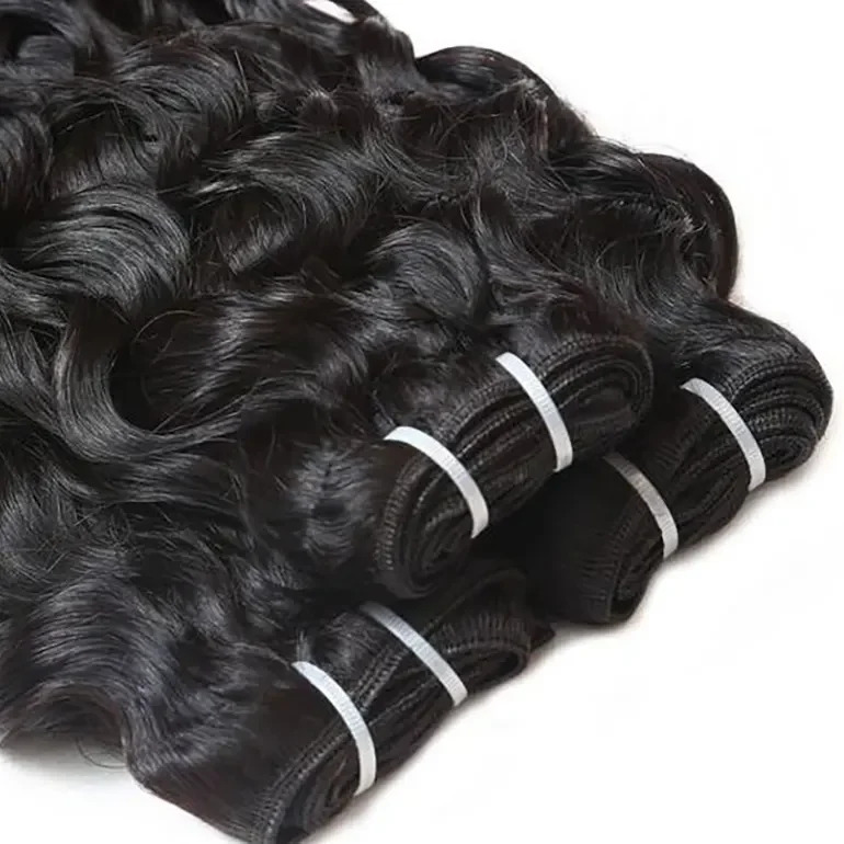 Black Curly Indian Remy Human Hair Weft Extensions, 18 inch, 100 gm