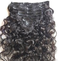 Black 100% Indian Human Hair Remy Curly Clip-In Hair Extension