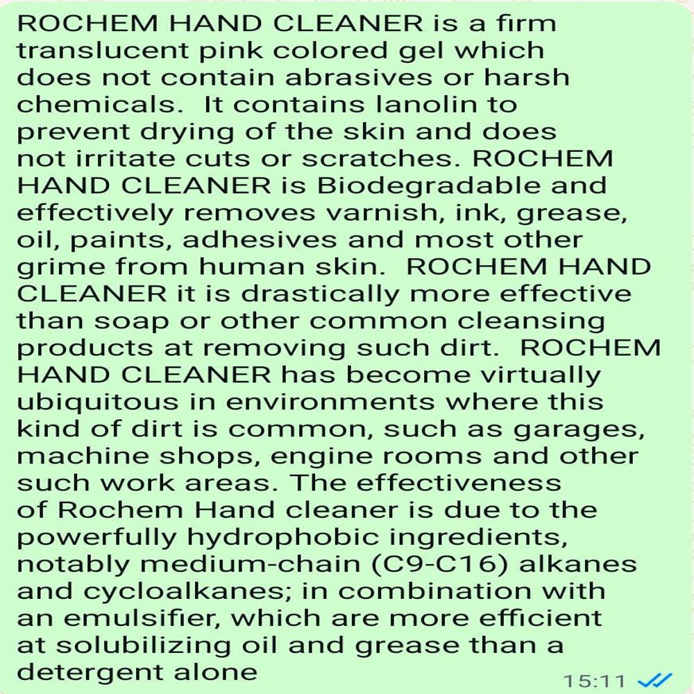 Rochem Hand Cleaner - Application: For Industrial
