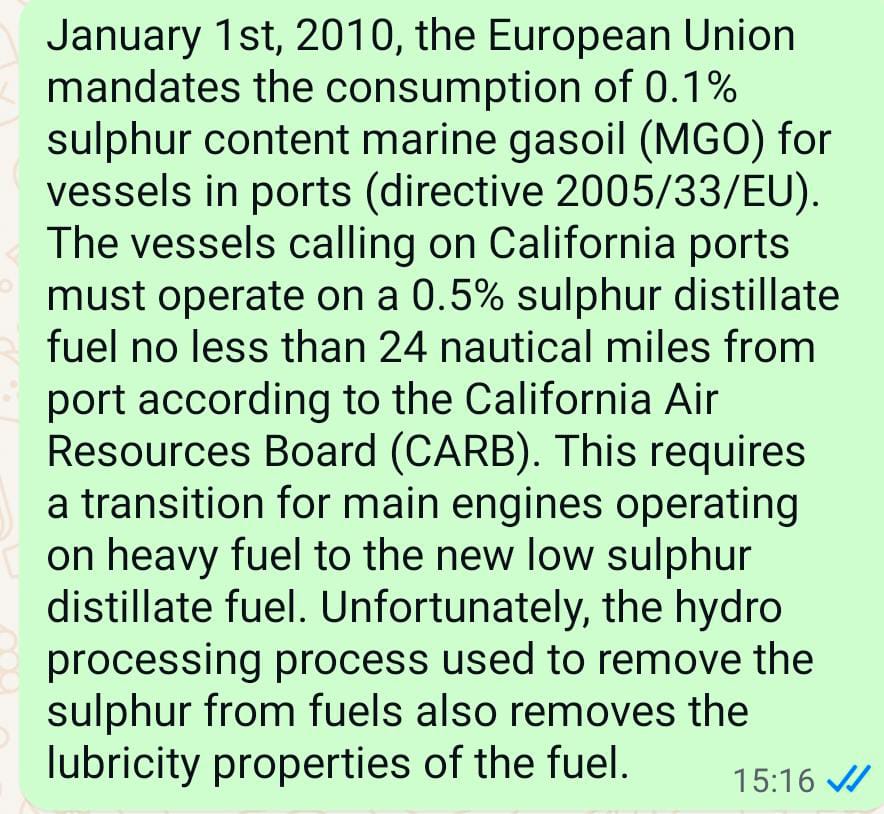 Rochem Fot - Low Sulphur Fuel