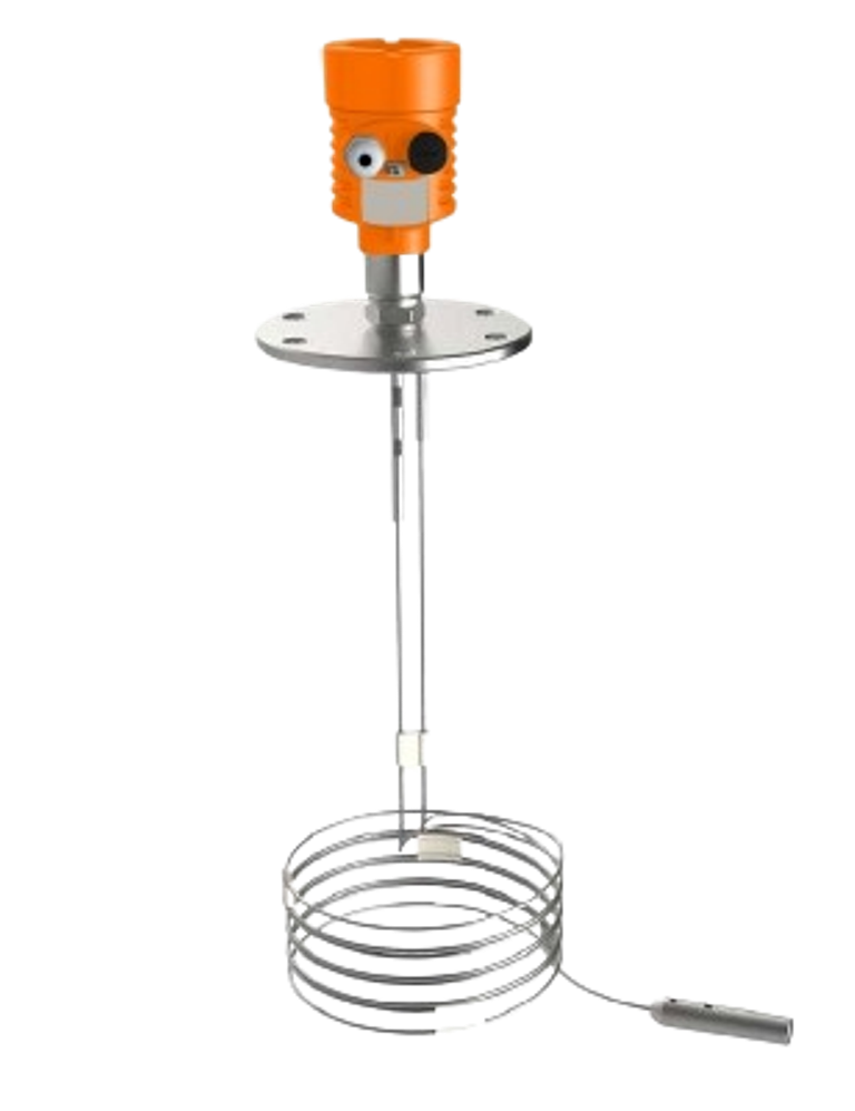 Guided Wave Radar Level Transmitter - Stainless Steel, Up To 25 M, Orange And Silver | High Pressure And Temperature Resistance, Dual Sensor Options For Solids And Liquids