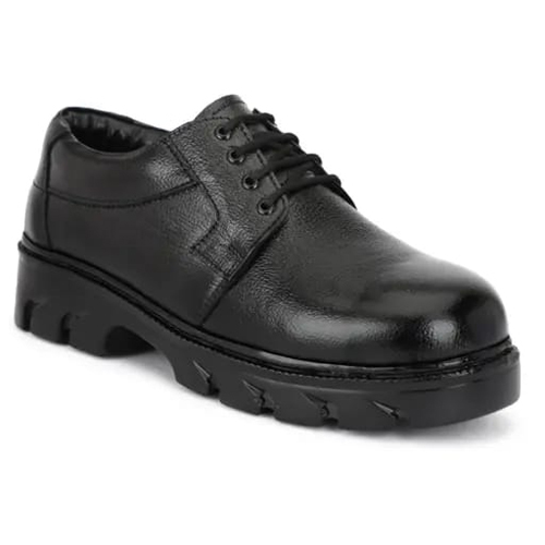 Black Color Police Shoe - Insole Material: Eva