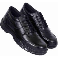 Black Safety Shoe Steel Toe Boot - Design: Standard