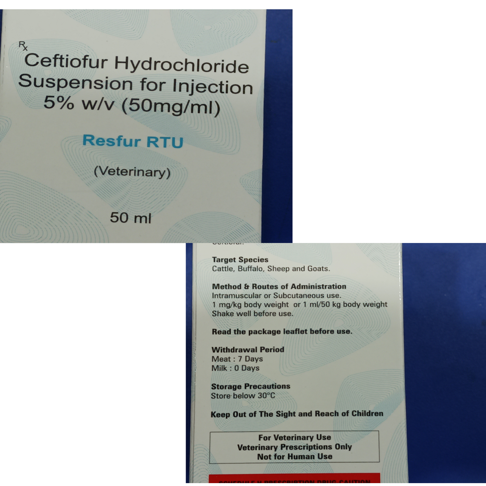 Resfur RTU Ceftiofur Hydrochloride Injection 50 ml