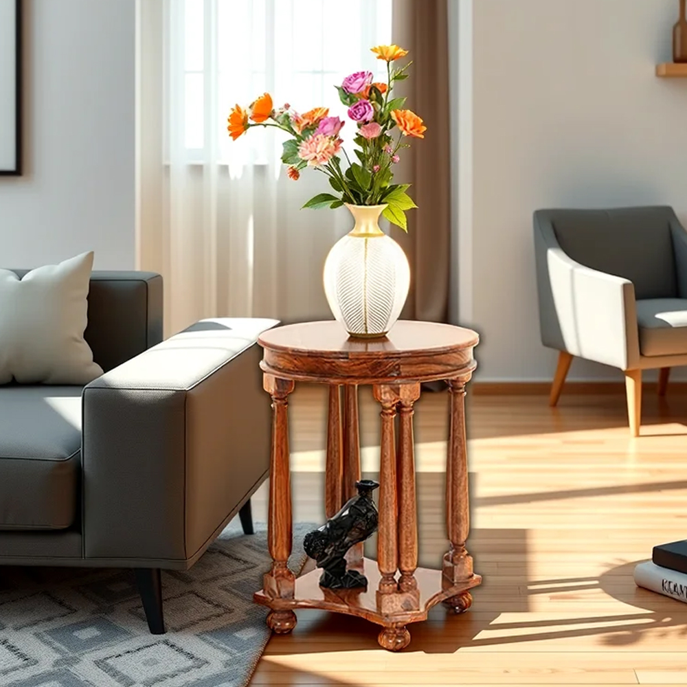 Royaloak Serian Side Table | Sheesham Wood - St-146 - Assembly: No Assembly Required