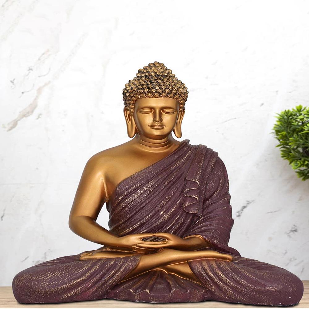 Royaloak Meditating Buddha - Purple & Gold - Vsp-7 - Assembly: Carpenter Assembly
