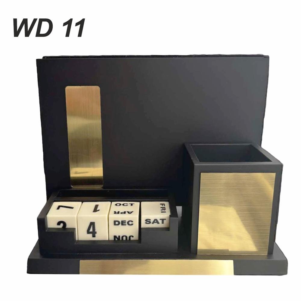 Wooden Stand with Lifetime calendar cubes & Notebook Diary