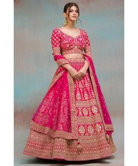 Pink Color Designer Heavy Work Marriage Special Lehenga Choli