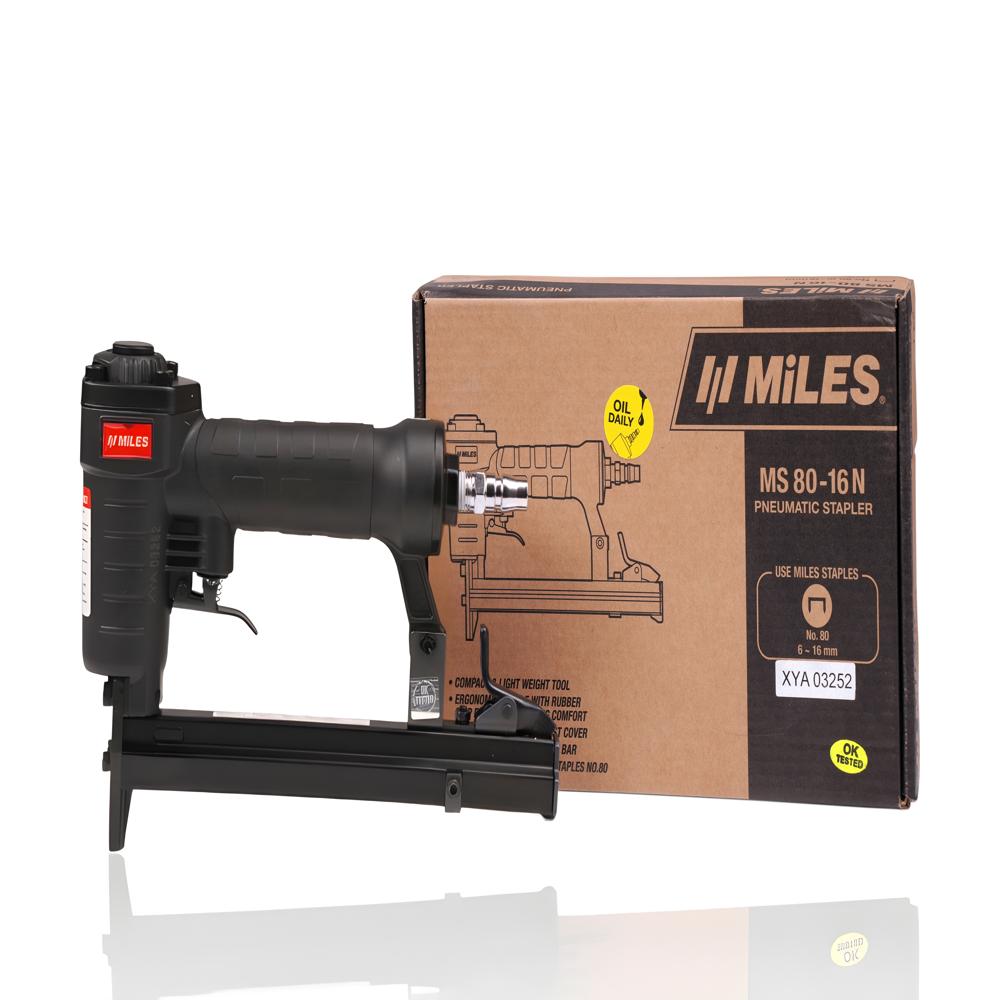 Miles Ms 80-16N Pneumatic Air Stapler (Black, Medium)