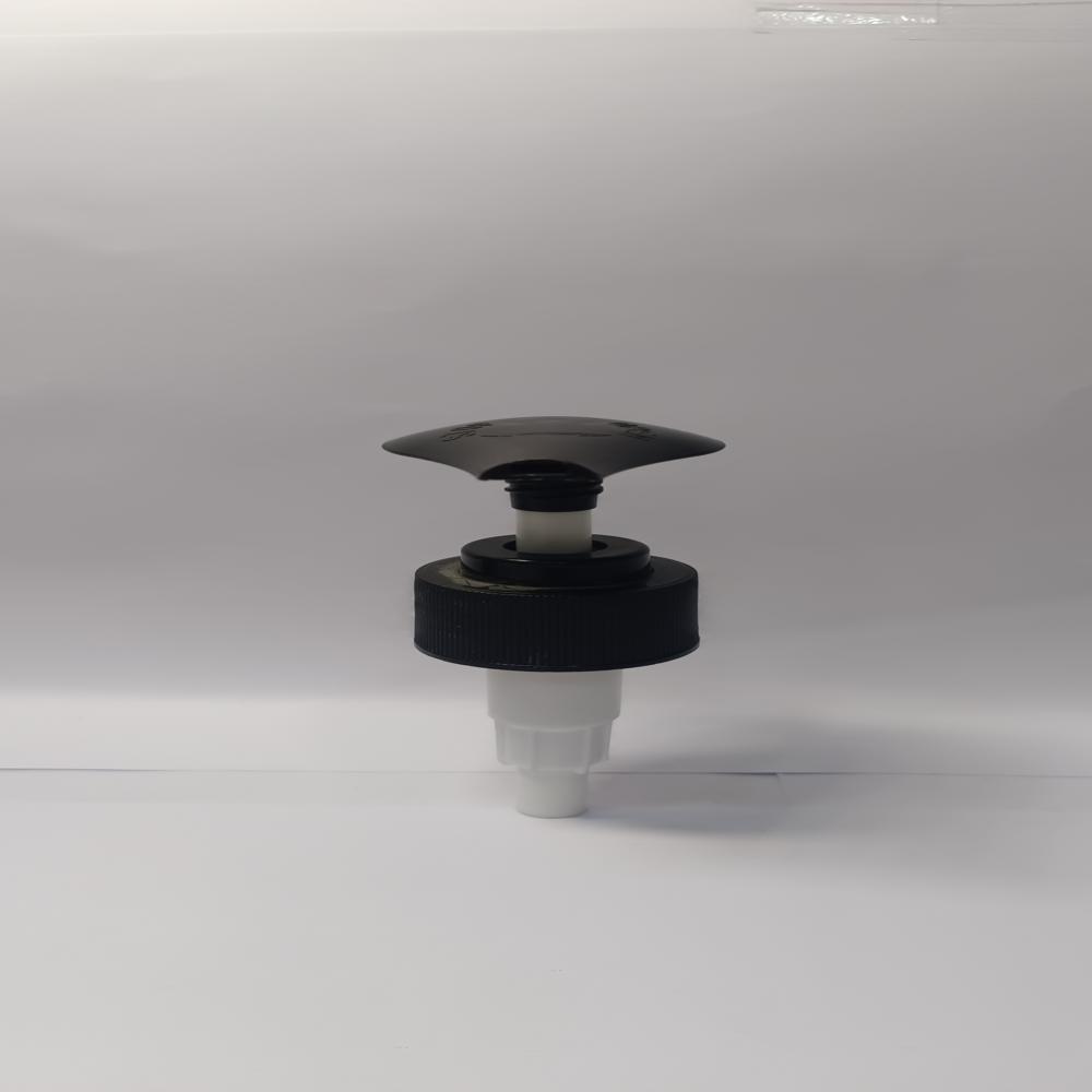 Screw Lock 28mm Ribbed black with White Round Head Dispenser