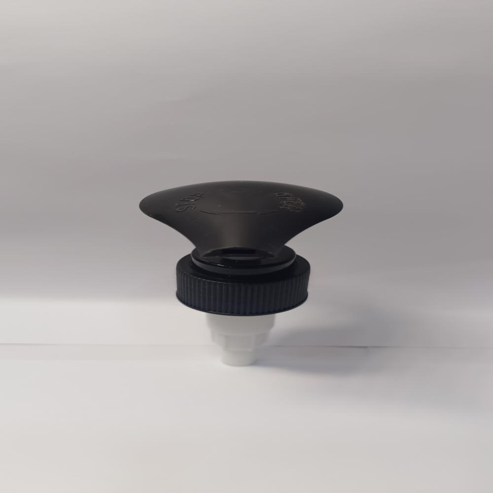 Screw Lock 24mm Ribbed Black with white Round haed Dispenser
