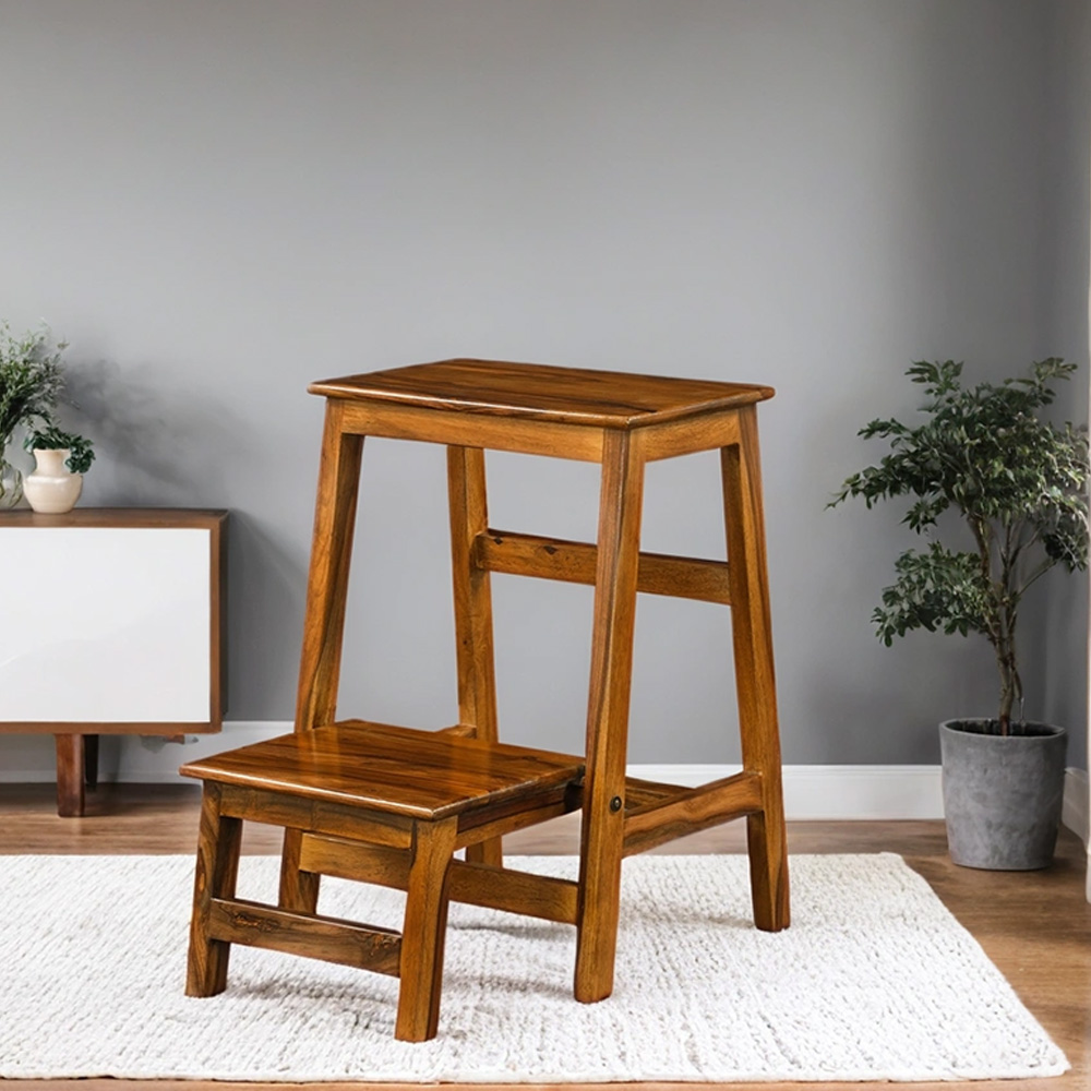 Royaloak Darcy Wooden Ladder Stool - Aldc-1 - Color: Brown