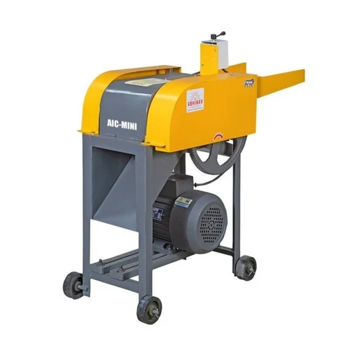 Mini Chaff Cutter Machine - 200 Kg/hr Capacity, 540 RPM Speed, 1-3 HP Power | Durable Yellow or Grey Finish for Industrial Efficiency