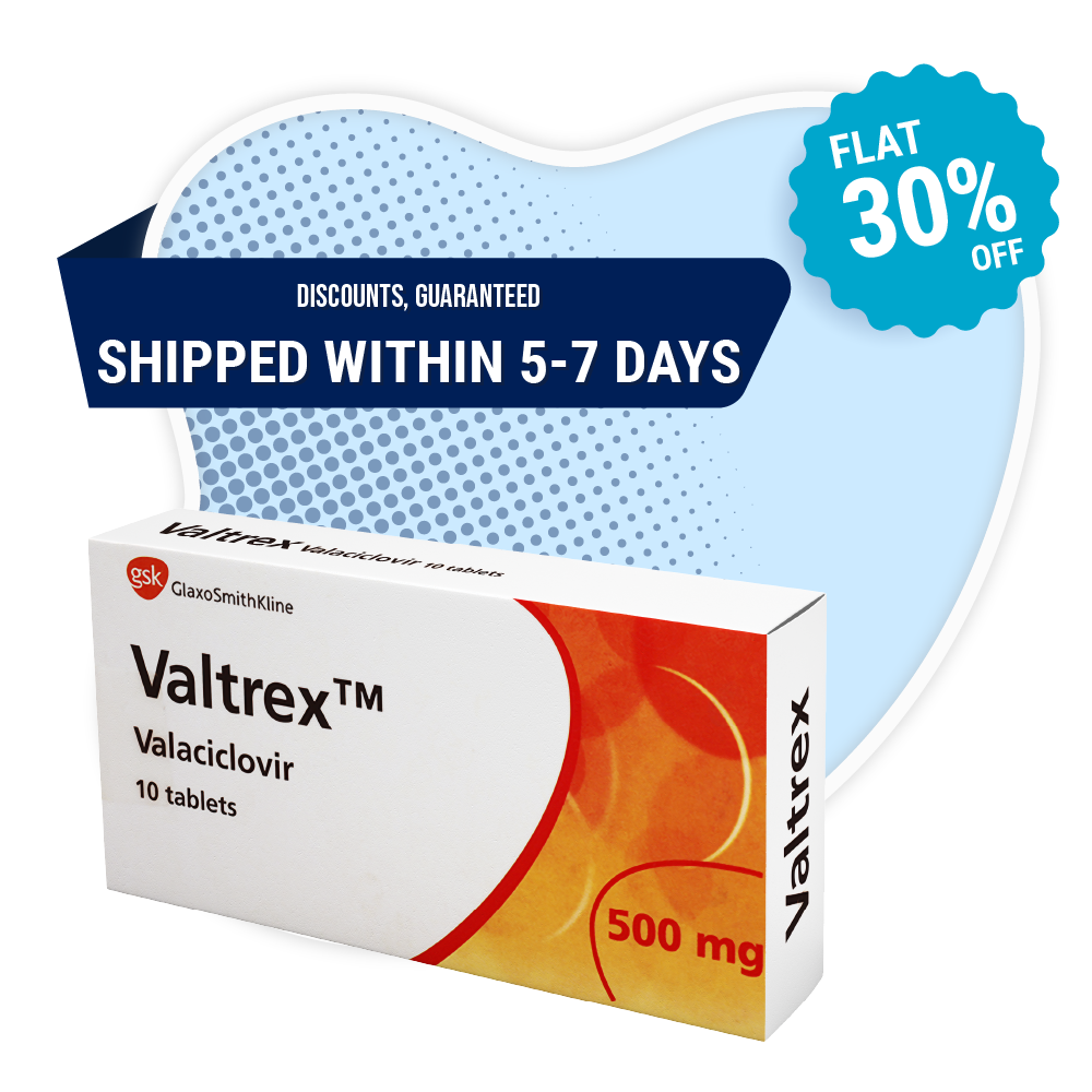 Valaciclovir Tablets 500mg Valtrex Antiviral Medication for Herpes & Shingles Export Grade