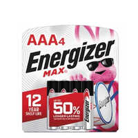 Energizer Max Aaa 4 Alkaline Battery - Features: High Performance