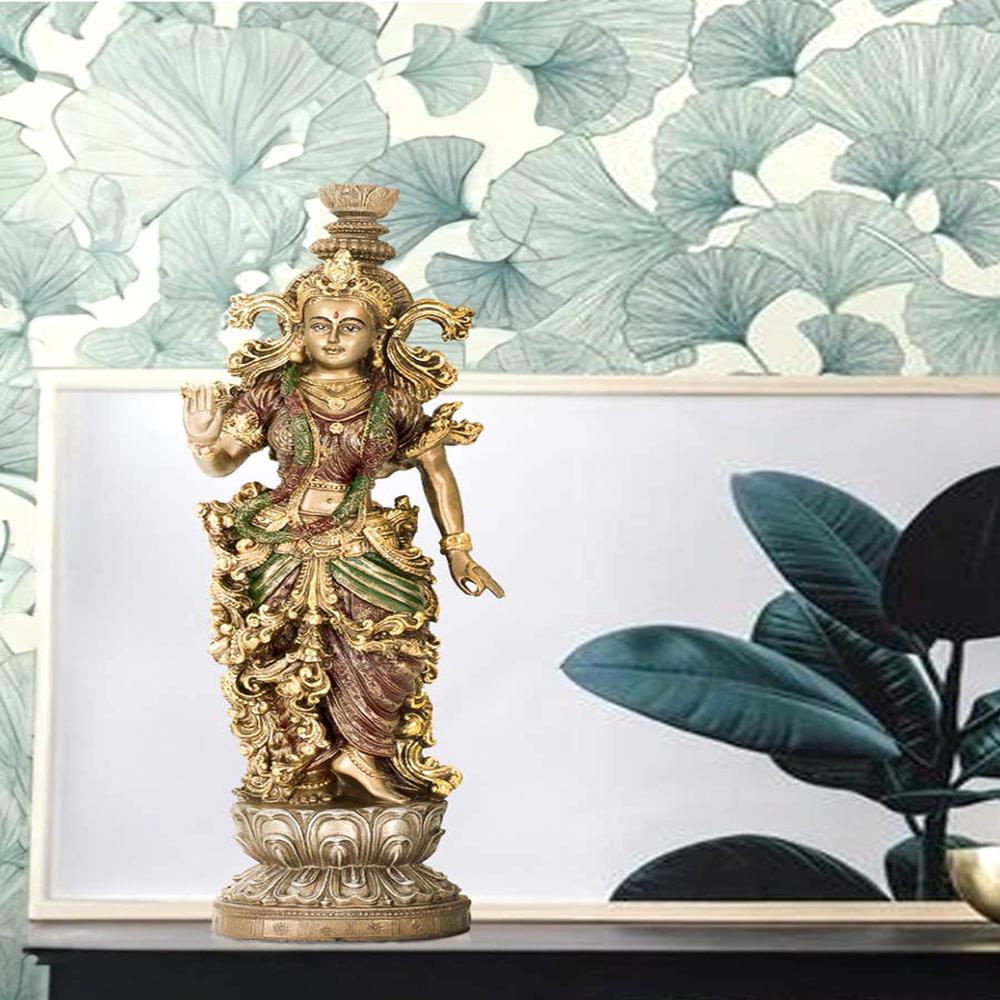 Royaloak Standing Goddess Radha - Bronze - 14 Inches - MSP-103