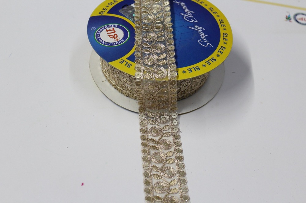 Zari& Sequence Lace - Color: Golden