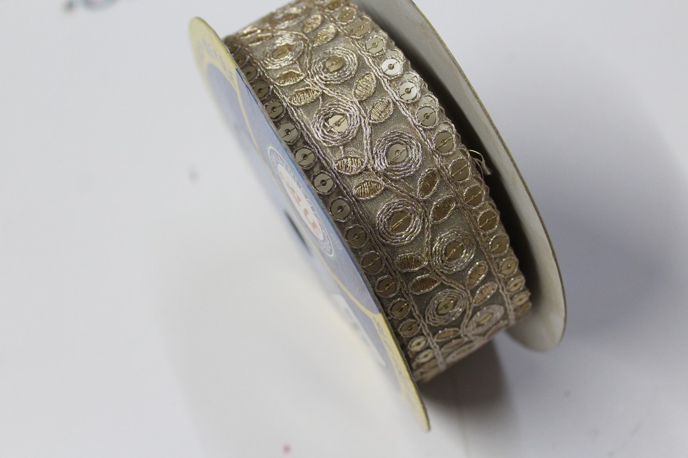 Zari& Sequence Lace - Color: Golden