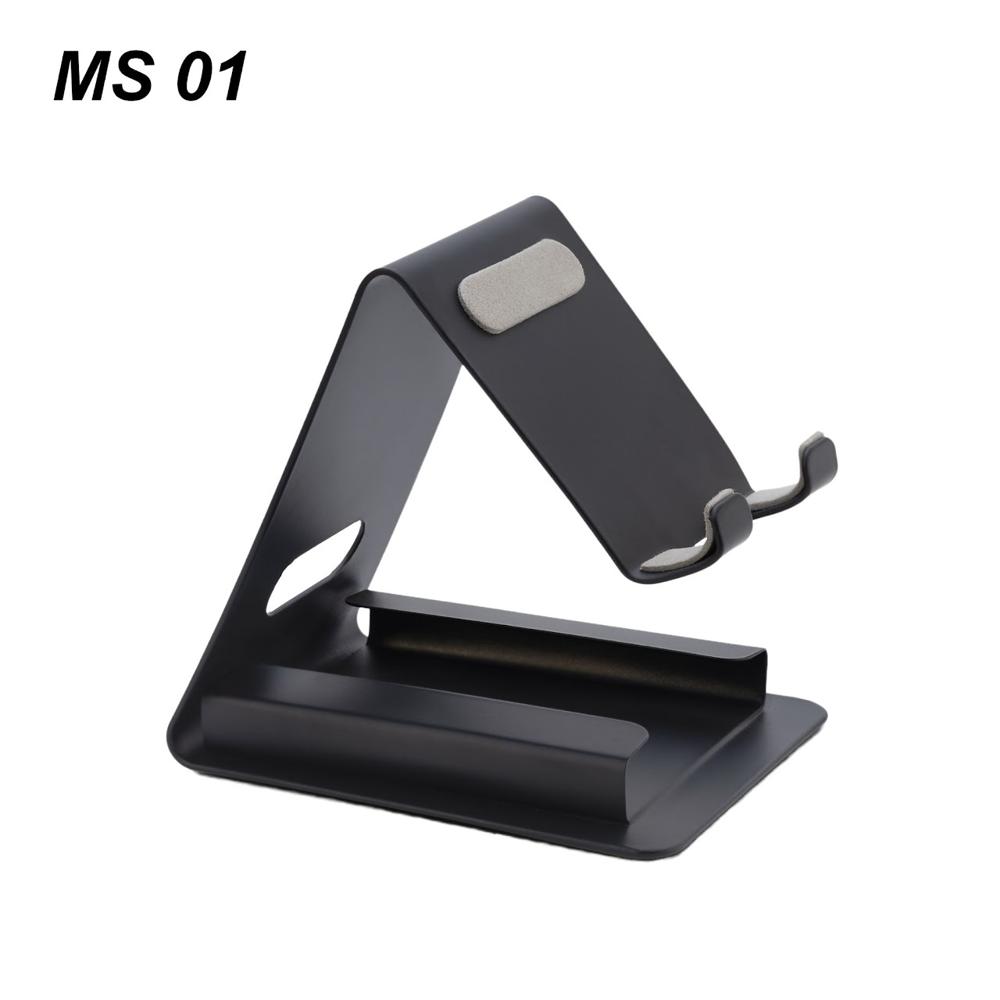 Mobile Stand With Visiting Card Tray - Color: Black