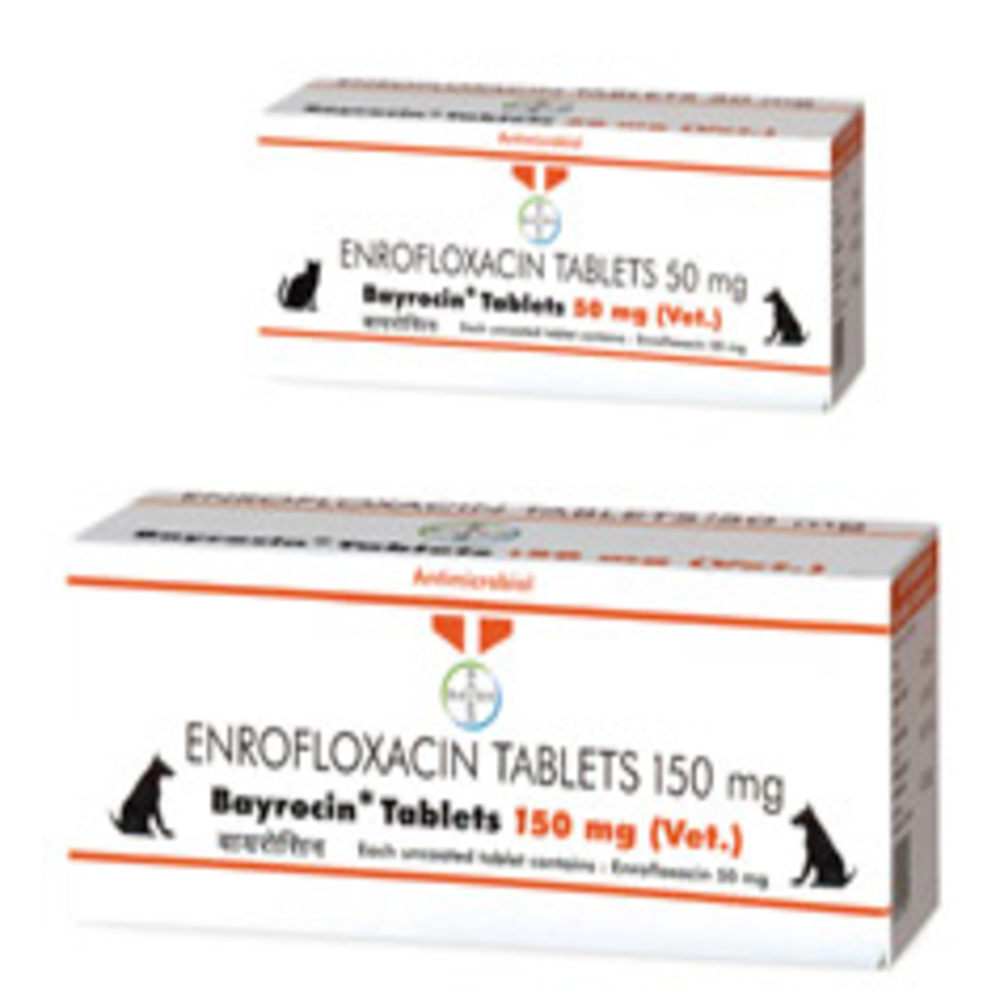 Bayrocin Enrofloxacin Tablets 50 mg  