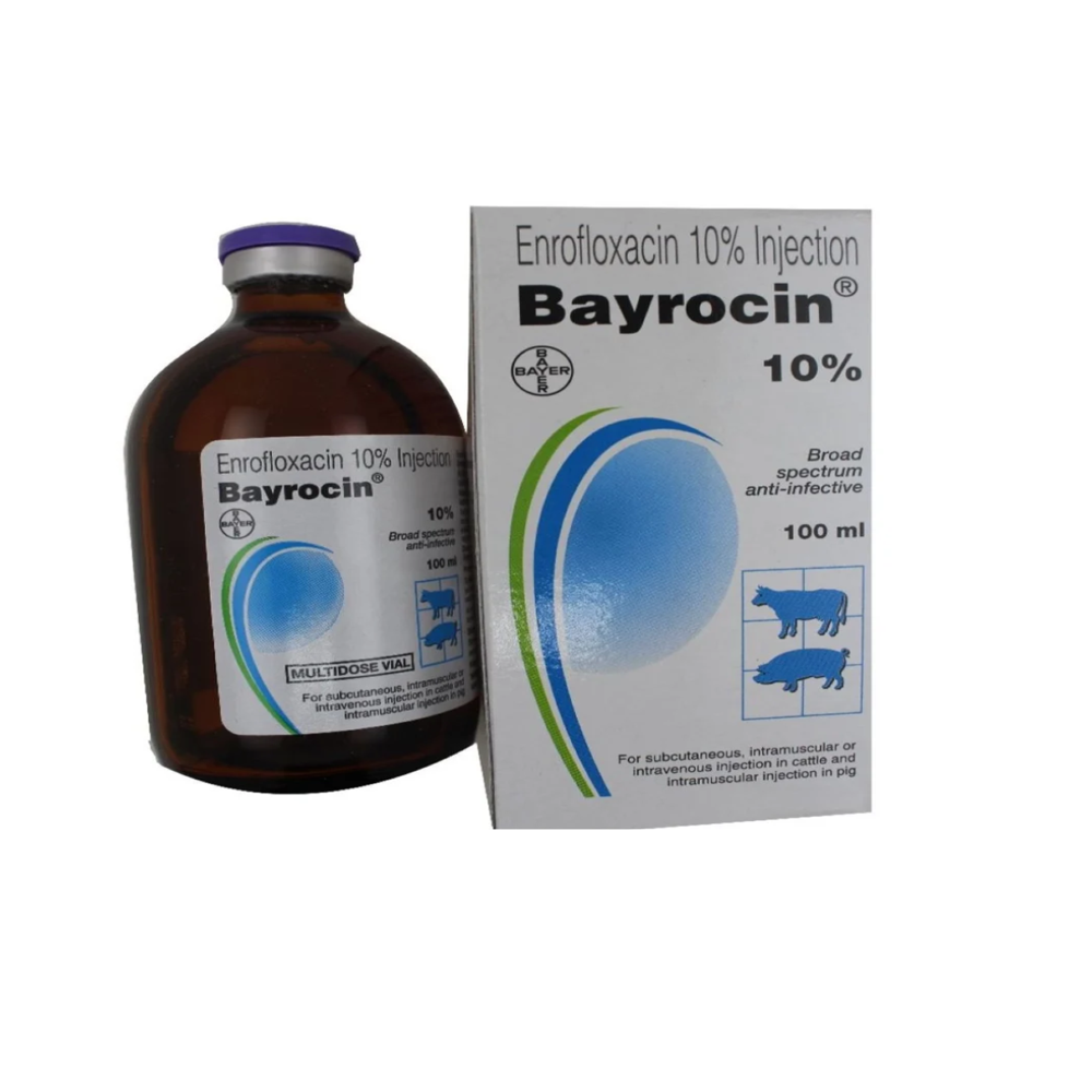 Bayrocin Enrofloxacin 10% Injection - Packaging Type: Box
