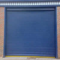 Exterior Rolling Shutter - Mild Steel, Horizontal Opening, Blue | Automatic Operation, Interior & Exterior Insulation