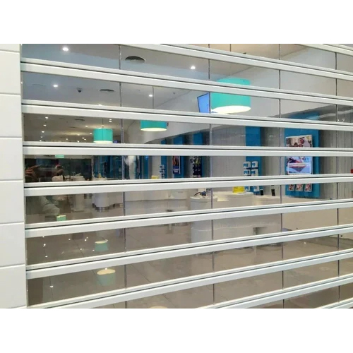 Motorised Polycarbonate Rolling Shutter - Color: White