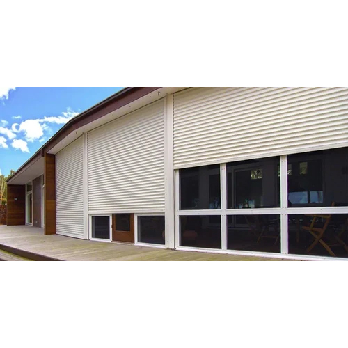 Remote Operated Rolling Shutter - Color: White