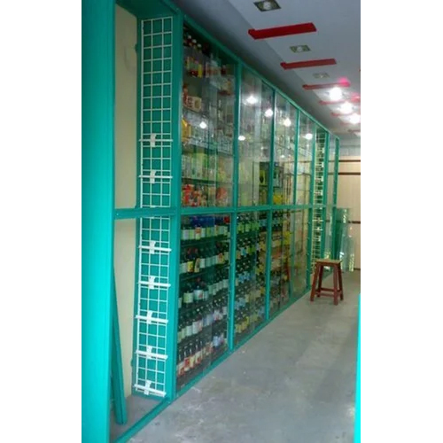 Mild Steel Medical Store Display Rack - Capacity: 50 Kg