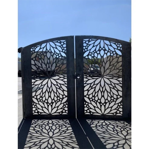 Mild Steel Black Contemporary Entry Gate