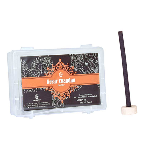 50G Kesar Chandan Dhoop Sticks - Color: Black