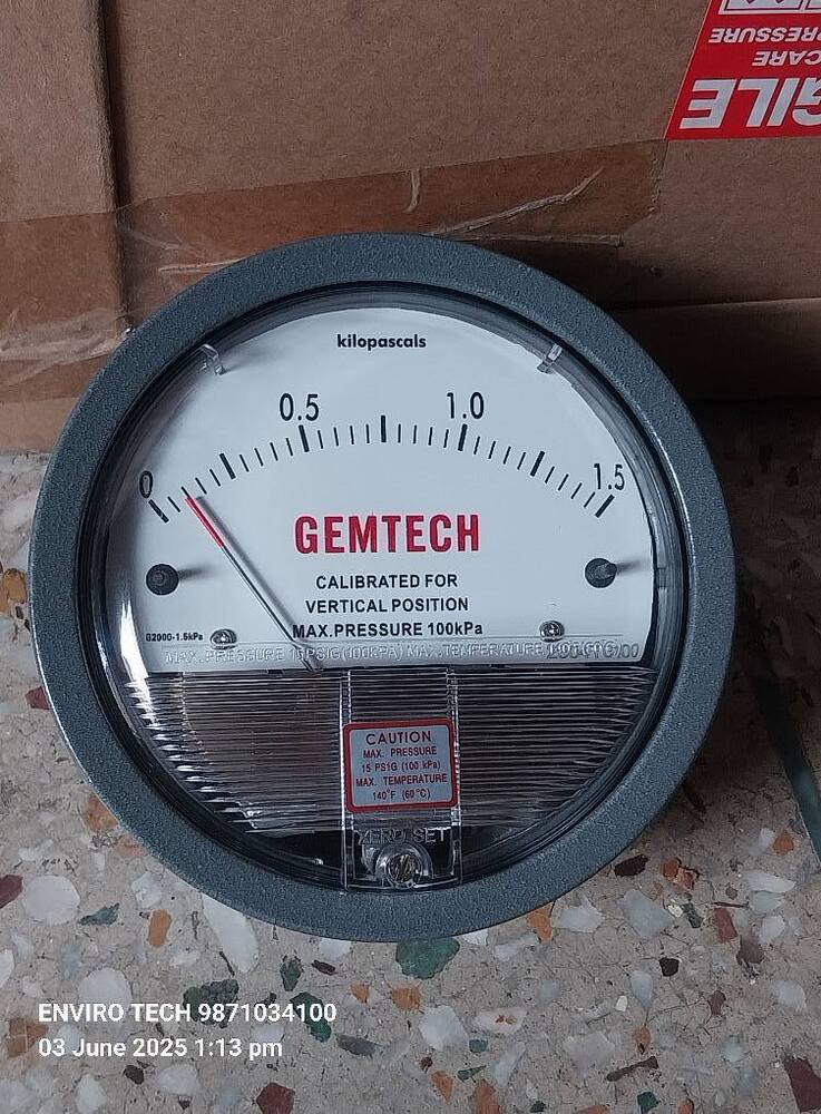 GEMTECH Differential Pressure Gauge Dealers Near National Chest Institute Hospital