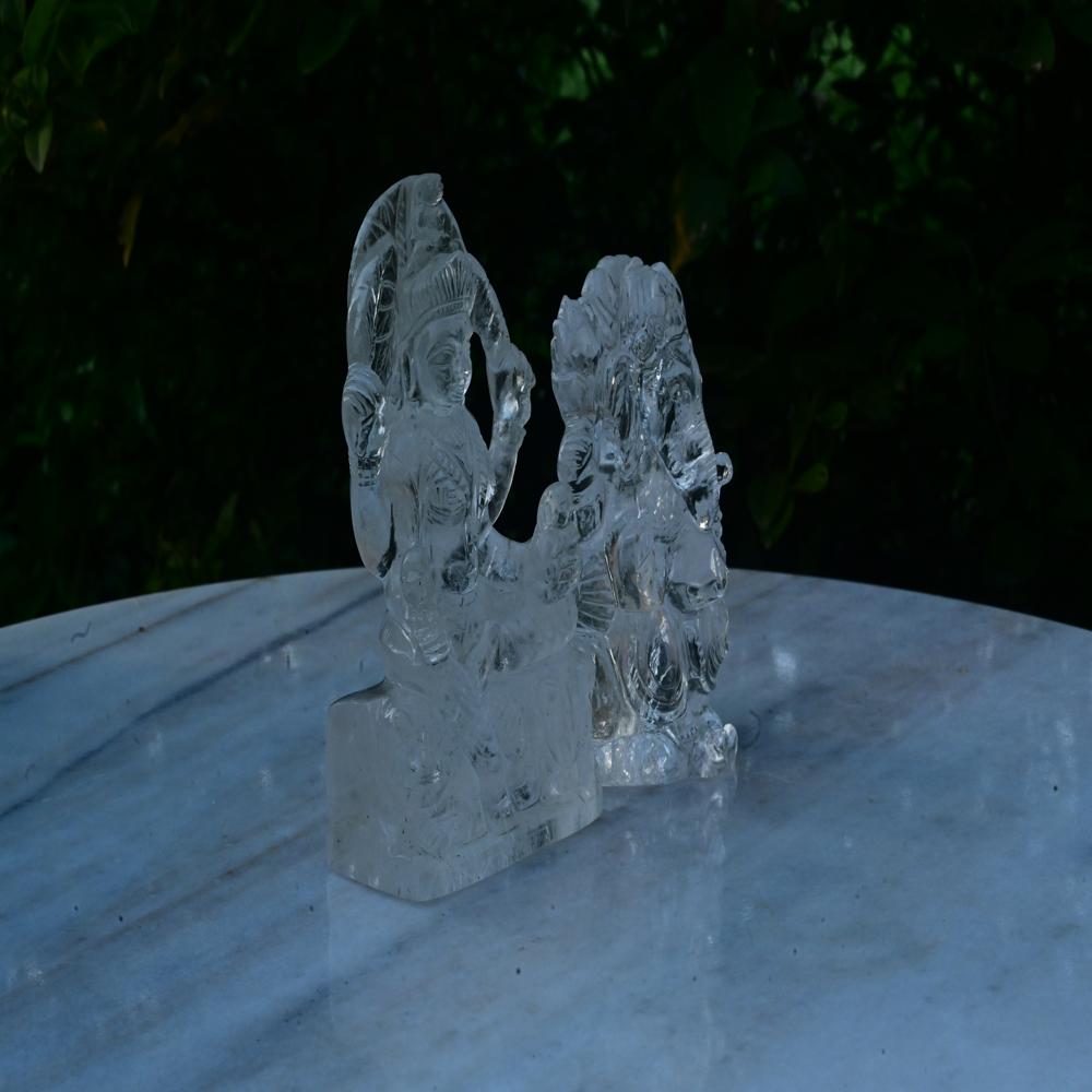CLEAR CRYSTAL LAXMI GFANESH PAIR
