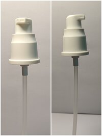 C52 20mm Shift Lock White Pump - 20mm Neck Size, White Color, Over Cap Style | Ideal For Dispensing Lotions, Creams, Serums, Custom Shades