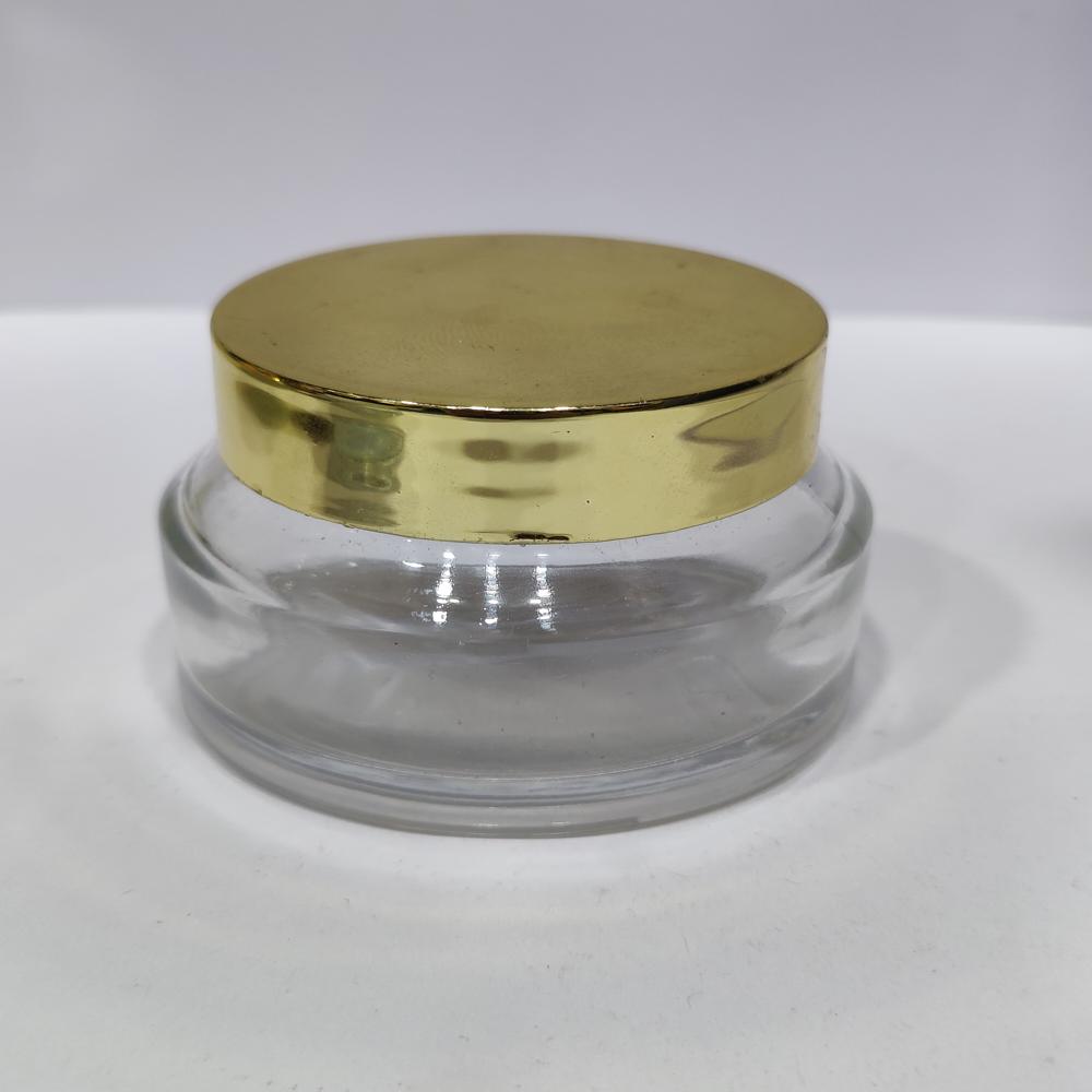 50GM CLEAR TAPPER JAR WITH GOLDEN CAP