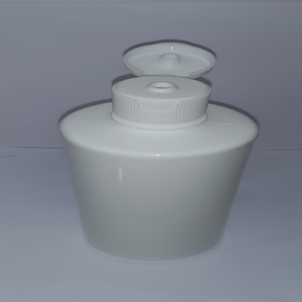 flip top 28mm Ribbed white cap