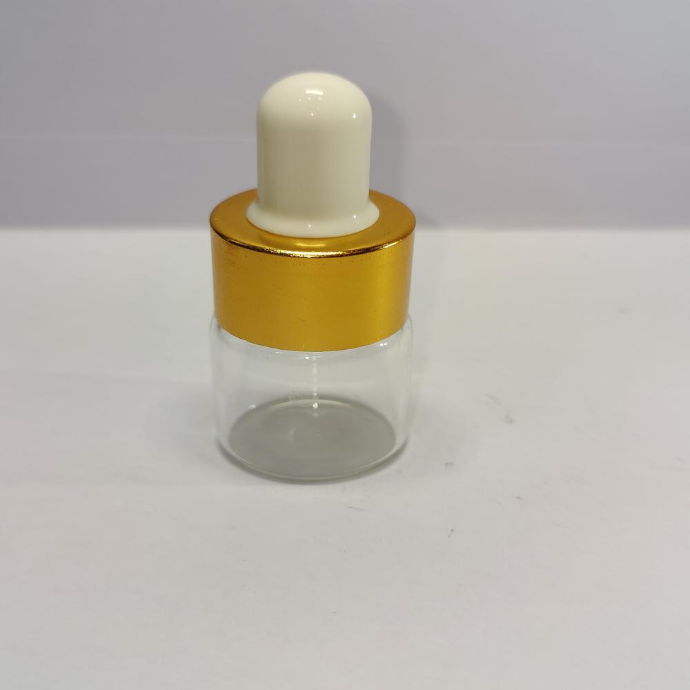 5ML CLEAR FLAT SHOULDER GLASS BOTTLE